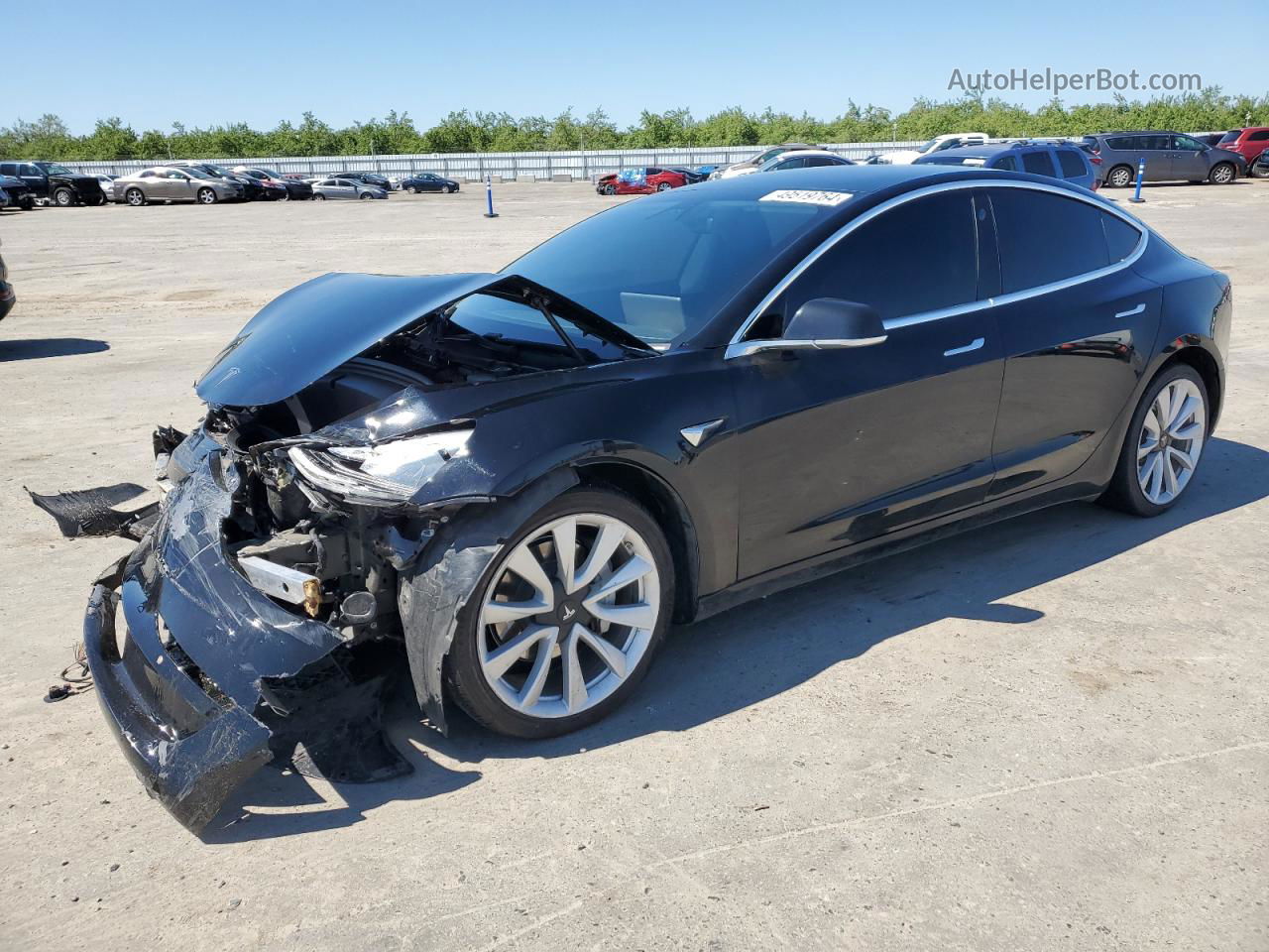 2020 Tesla Model 3  Black vin: 5YJ3E1EC6LF627007