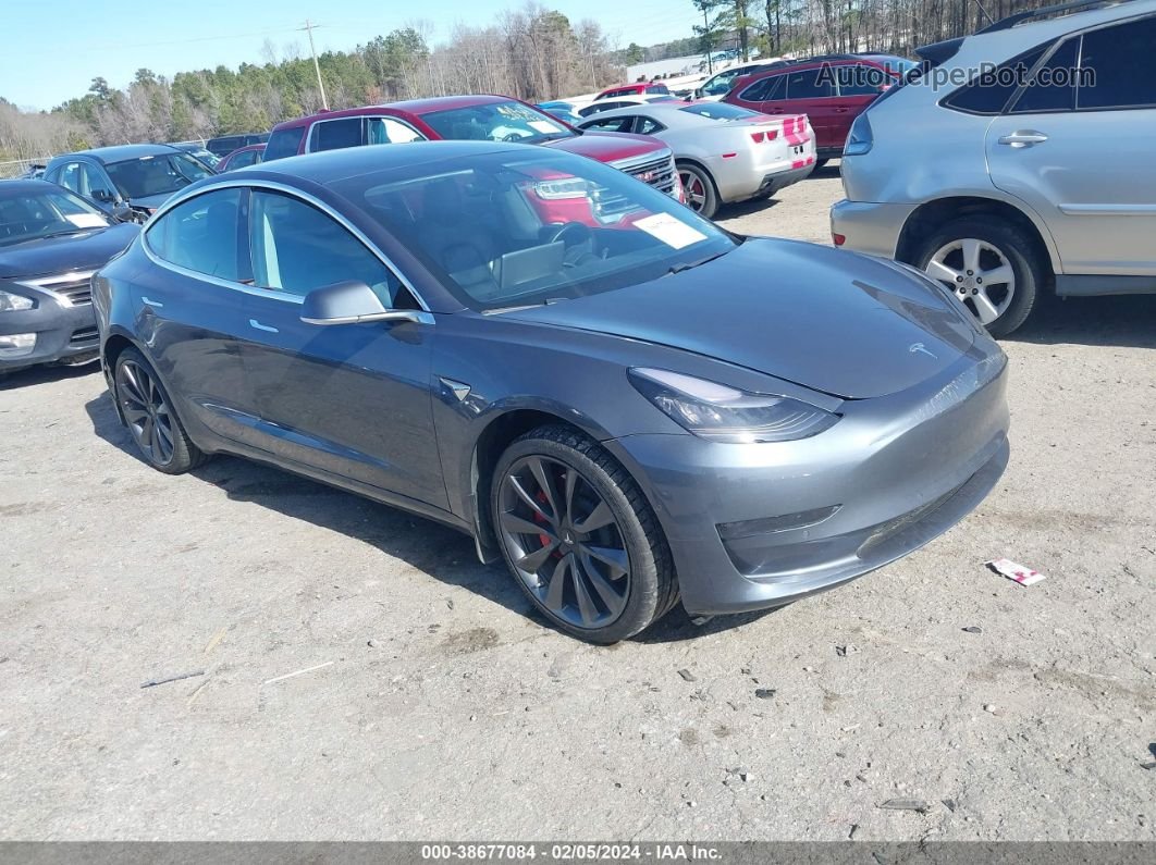 2020 Tesla Model 3 Performance Dual Motor All-wheel Drive Gray vin: 5YJ3E1EC6LF646902