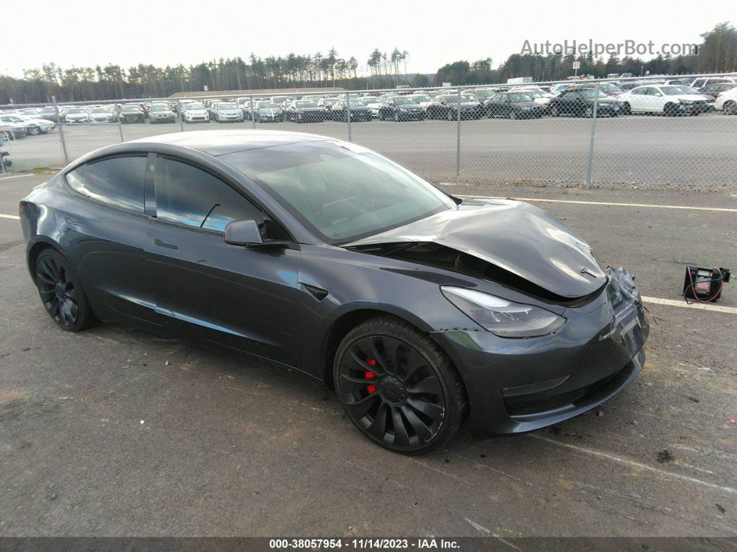 2021 Tesla Model 3 Performance Dual Motor All-wheel Drive Blue vin: 5YJ3E1EC6MF024799