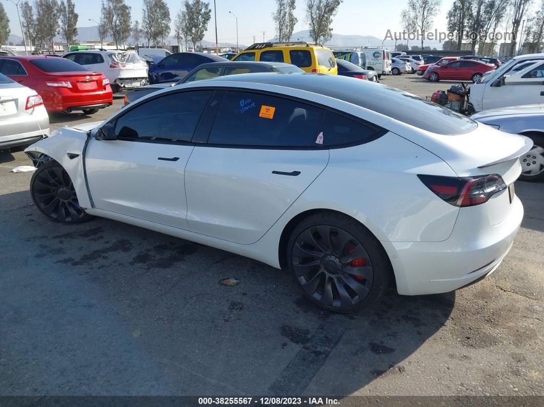 2021 Tesla Model 3 Performance Dual Motor All-wheel Drive White vin: 5YJ3E1EC6MF030151
