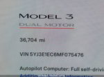 2021 Tesla Model 3 Performance Dual Motor All-wheel Drive White vin: 5YJ3E1EC6MF075476