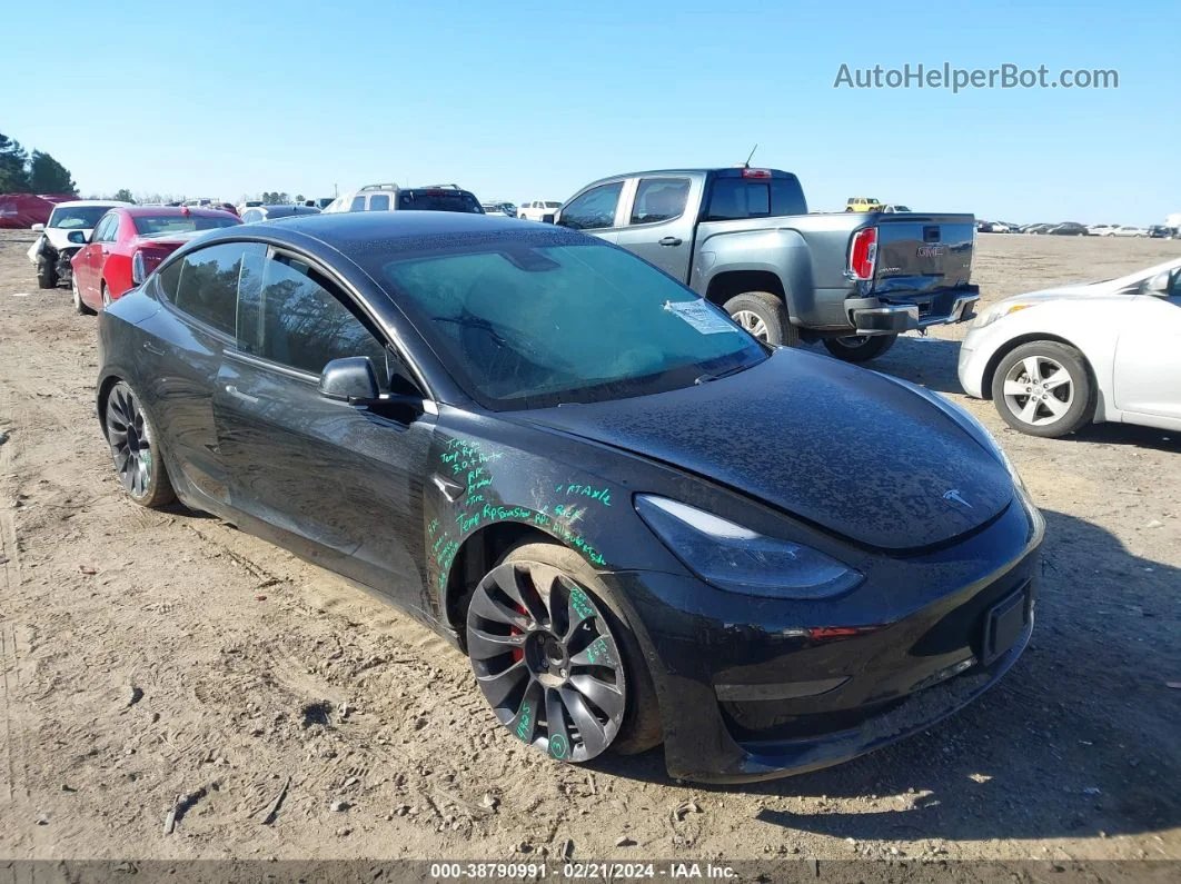 2021 Tesla Model 3 Performance Dual Motor All-wheel Drive Черный vin: 5YJ3E1EC6MF984690