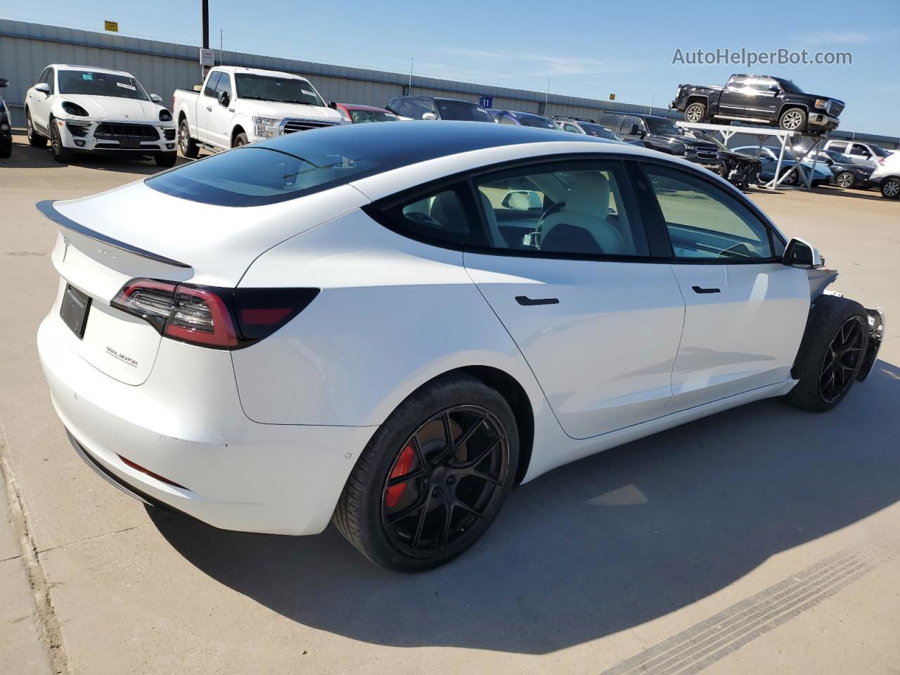 2022 Tesla Model 3  White vin: 5YJ3E1EC6NF293399