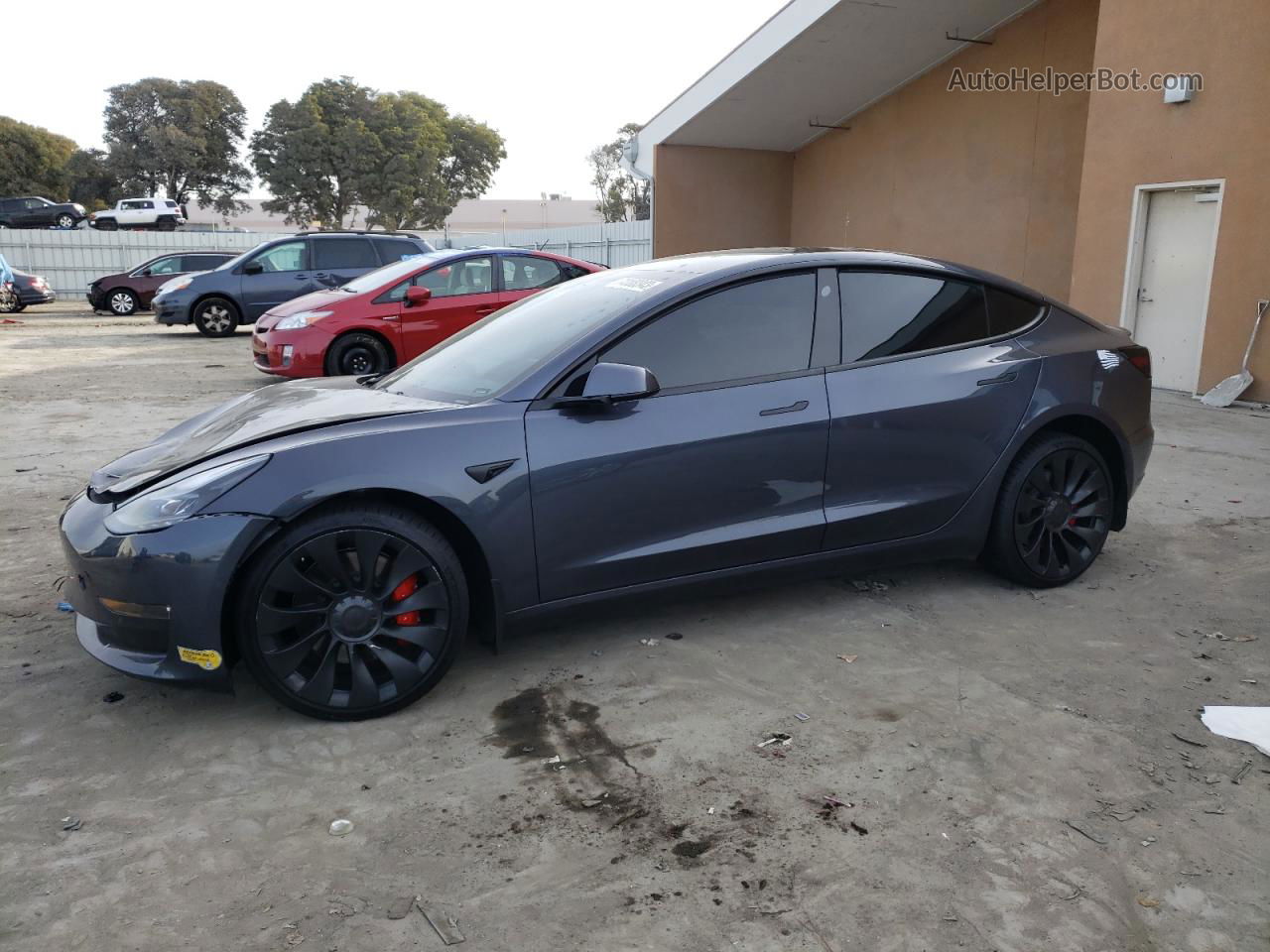 2022 Tesla Model 3  Серый vin: 5YJ3E1EC6NF363466