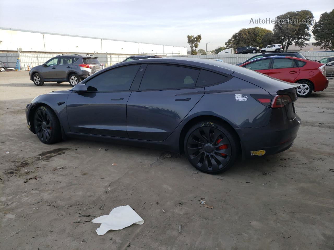 2022 Tesla Model 3  Серый vin: 5YJ3E1EC6NF363466