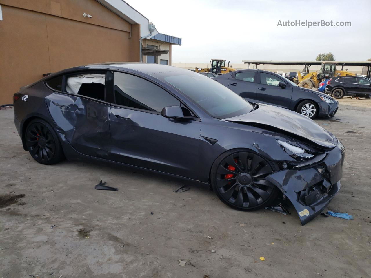 2022 Tesla Model 3  Серый vin: 5YJ3E1EC6NF363466