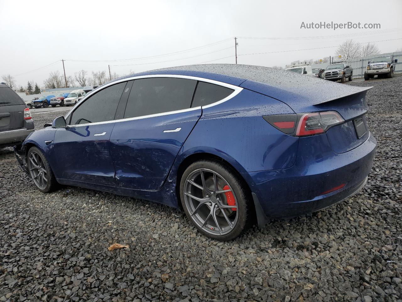 2020 Tesla Model 3  Синий vin: 5YJ3E1EC7LF623807