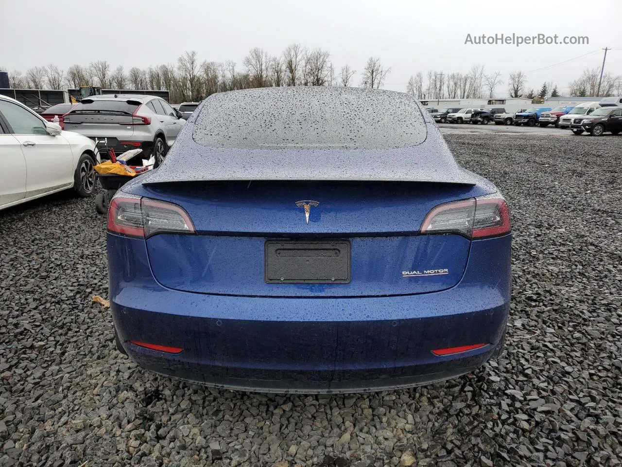 2020 Tesla Model 3  Синий vin: 5YJ3E1EC7LF623807