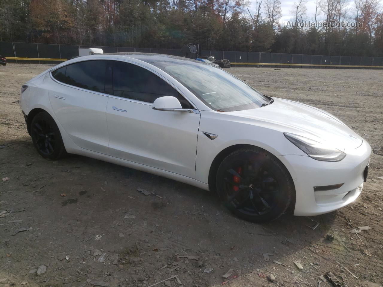 2020 Tesla Model 3  White vin: 5YJ3E1EC7LF714267