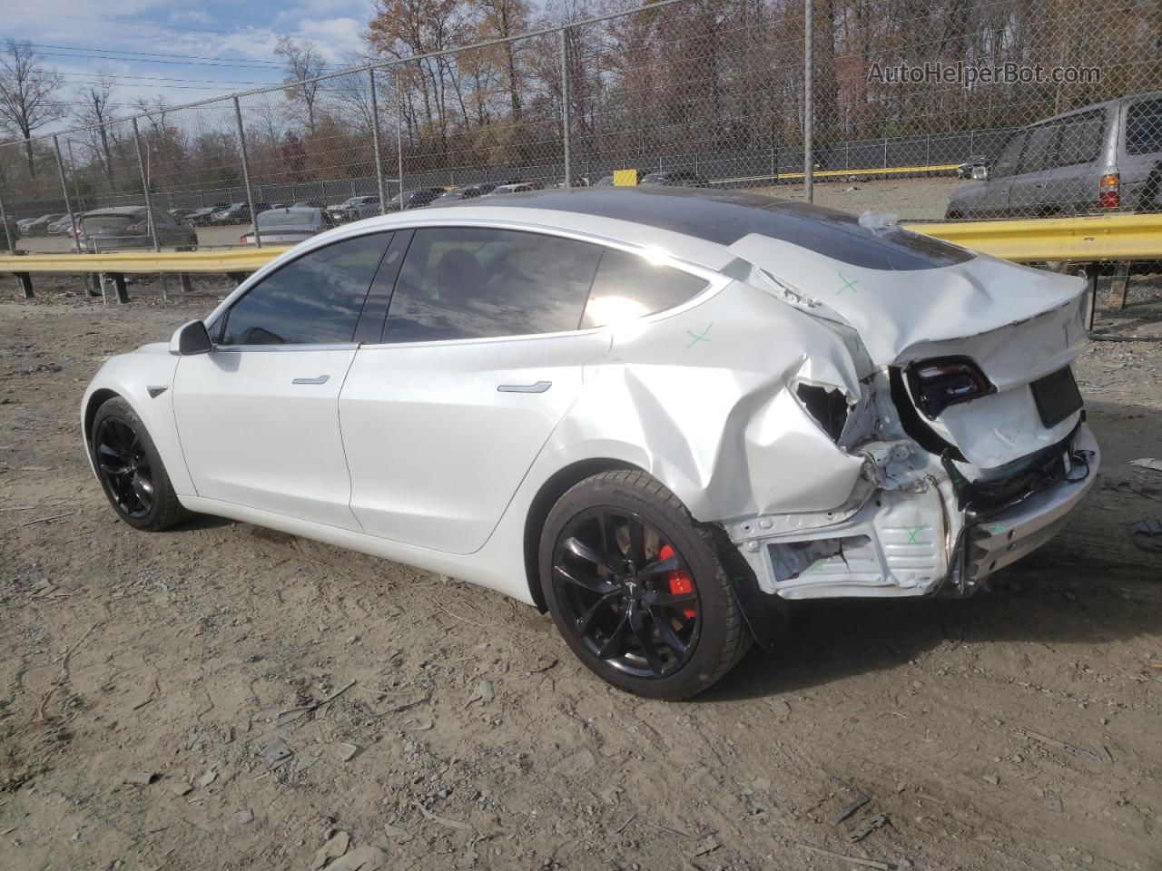 2020 Tesla Model 3  White vin: 5YJ3E1EC7LF714267