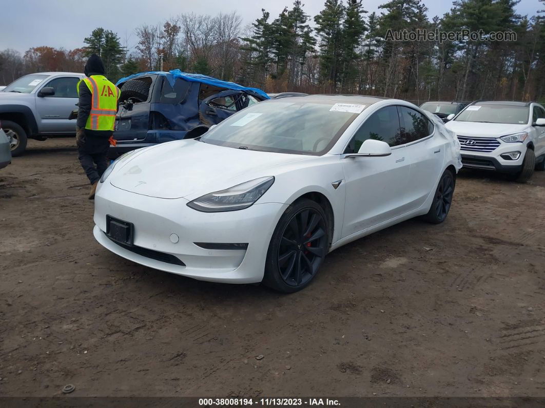 2020 Tesla Model 3 Performance Dual Motor All-wheel Drive White vin: 5YJ3E1EC7LF796517