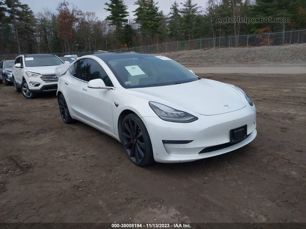 2020 Tesla Model 3 Performance Dual Motor All-wheel Drive White vin: 5YJ3E1EC7LF796517