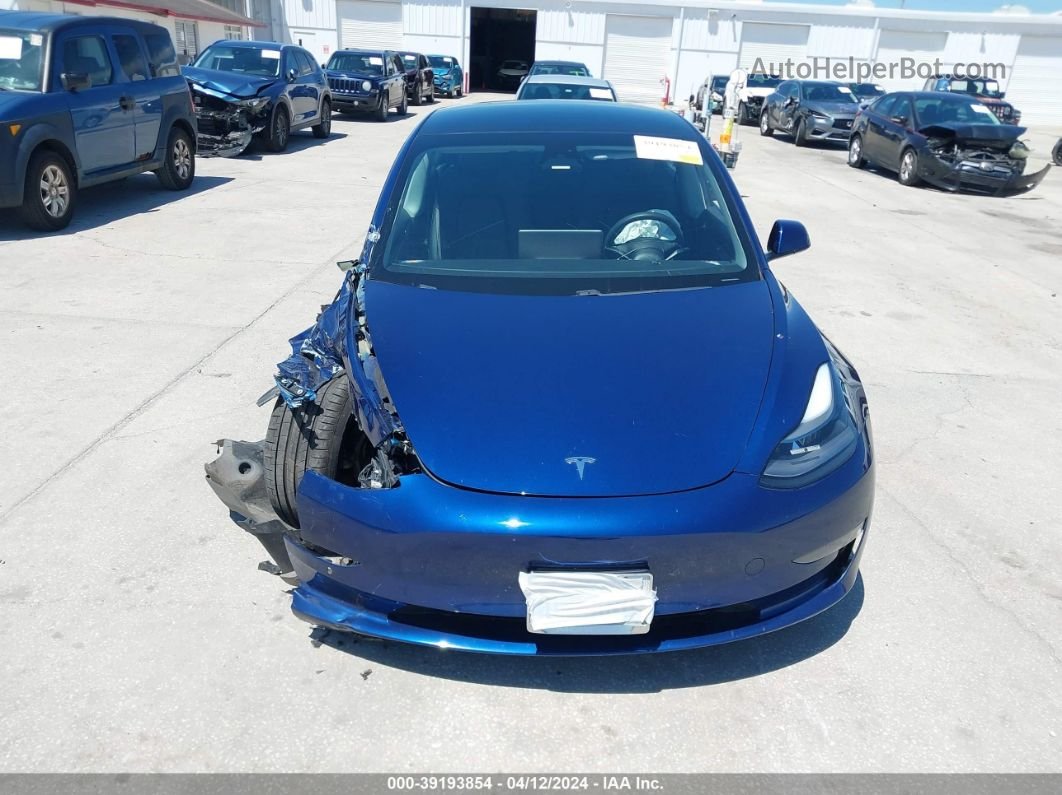 2021 Tesla Model 3 Performance Dual Motor All-wheel Drive Синий vin: 5YJ3E1EC7MF076622