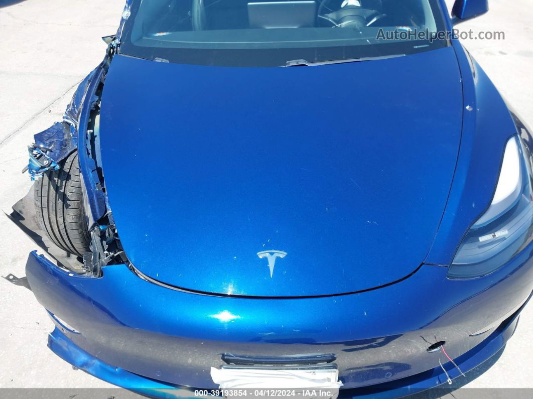 2021 Tesla Model 3 Performance Dual Motor All-wheel Drive Blue vin: 5YJ3E1EC7MF076622