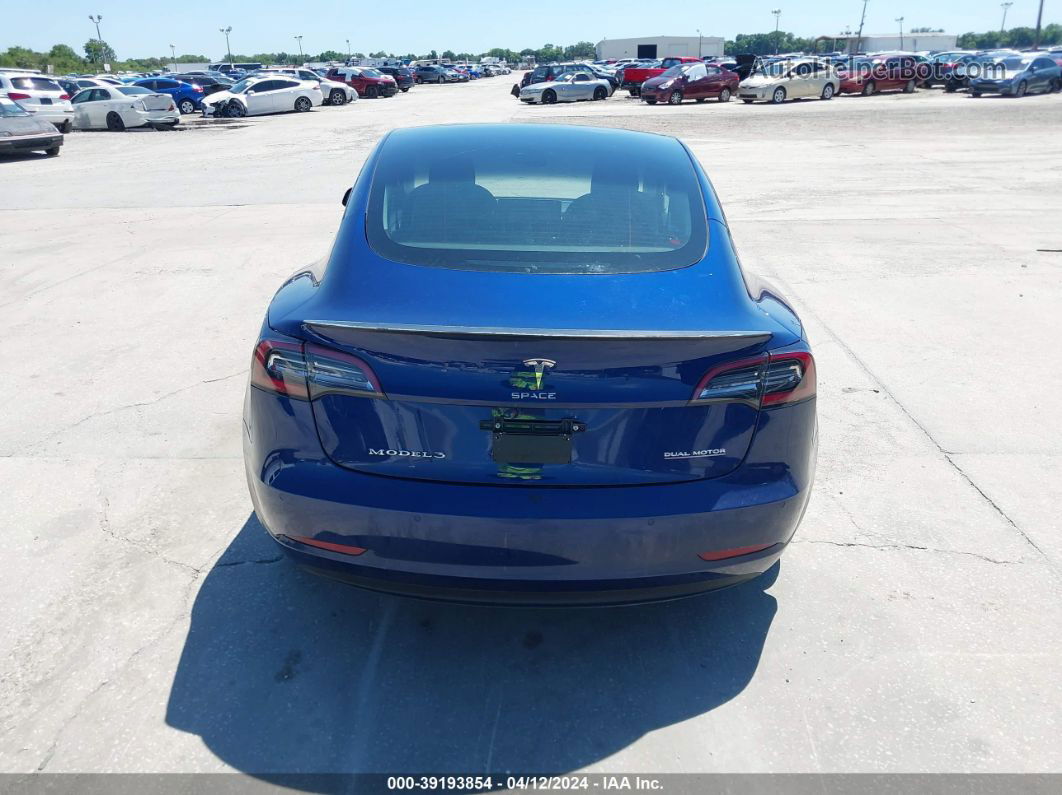 2021 Tesla Model 3 Performance Dual Motor All-wheel Drive Blue vin: 5YJ3E1EC7MF076622