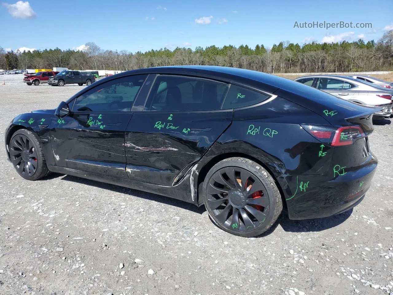 2022 Tesla Model 3  Black vin: 5YJ3E1EC7NF168332