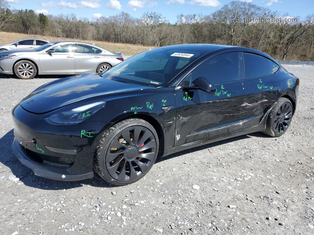 2022 Tesla Model 3  Black vin: 5YJ3E1EC7NF168332