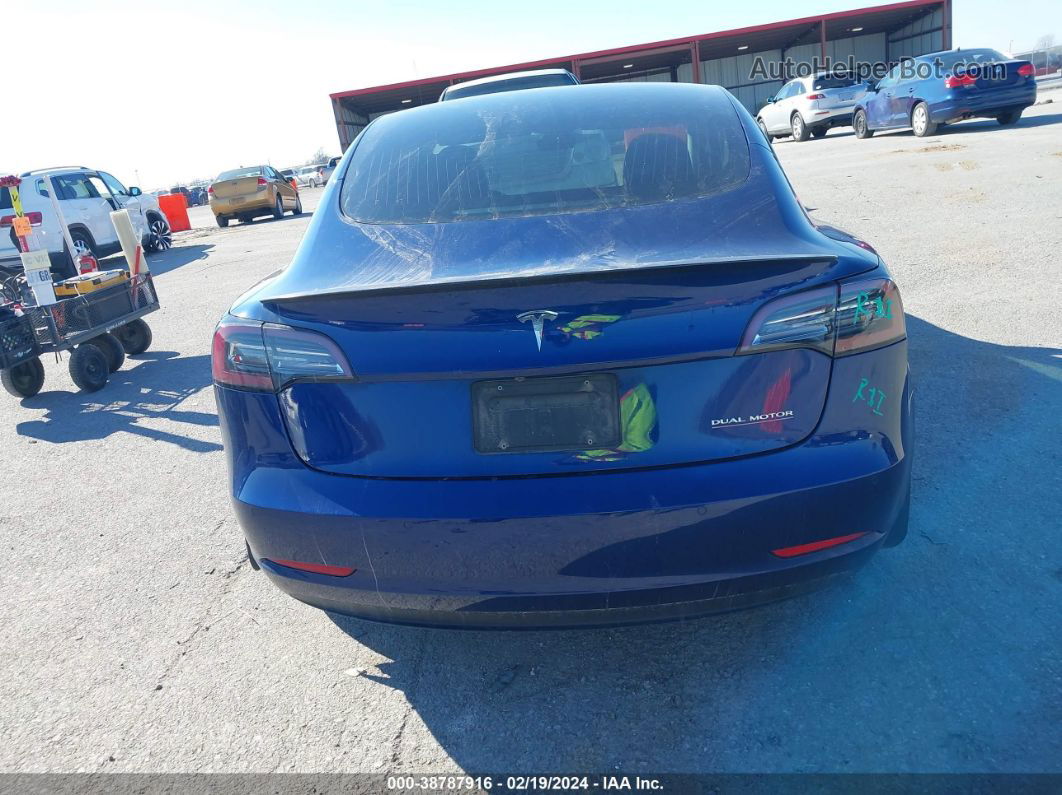 2020 Tesla Model 3 Performance Dual Motor All-wheel Drive Blue vin: 5YJ3E1EC8LF713936