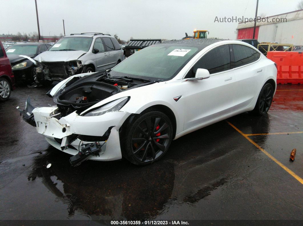 2020 Tesla Model 3 Performance Dual Motor All-wheel Drive White vin: 5YJ3E1EC8LF736259