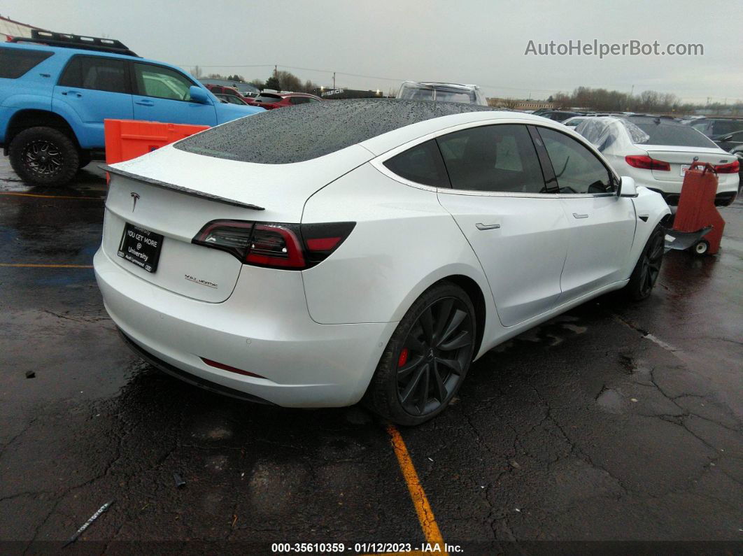 2020 Tesla Model 3 Performance Dual Motor All-wheel Drive White vin: 5YJ3E1EC8LF736259