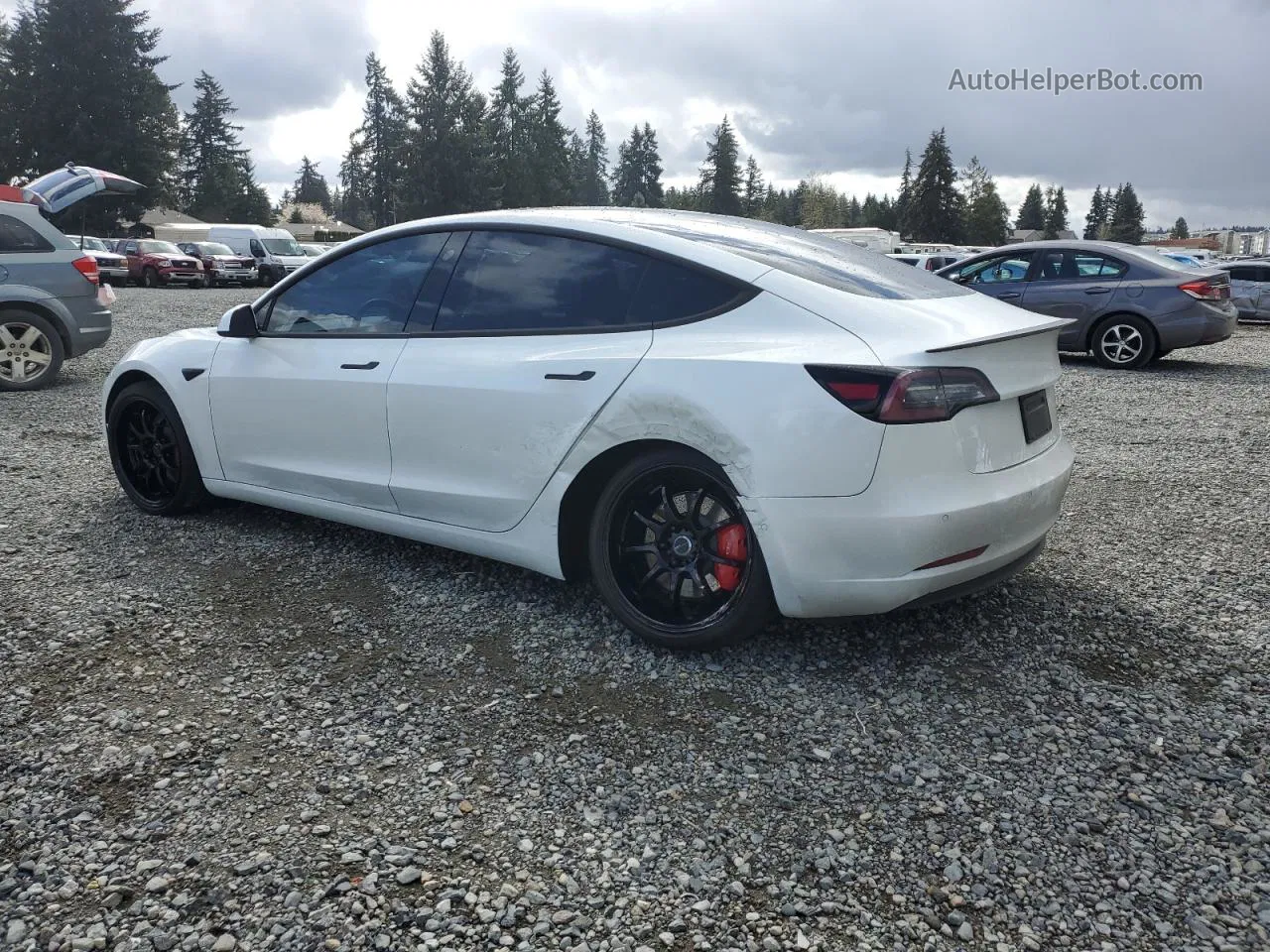 2020 Tesla Model 3  White vin: 5YJ3E1EC8LF736262