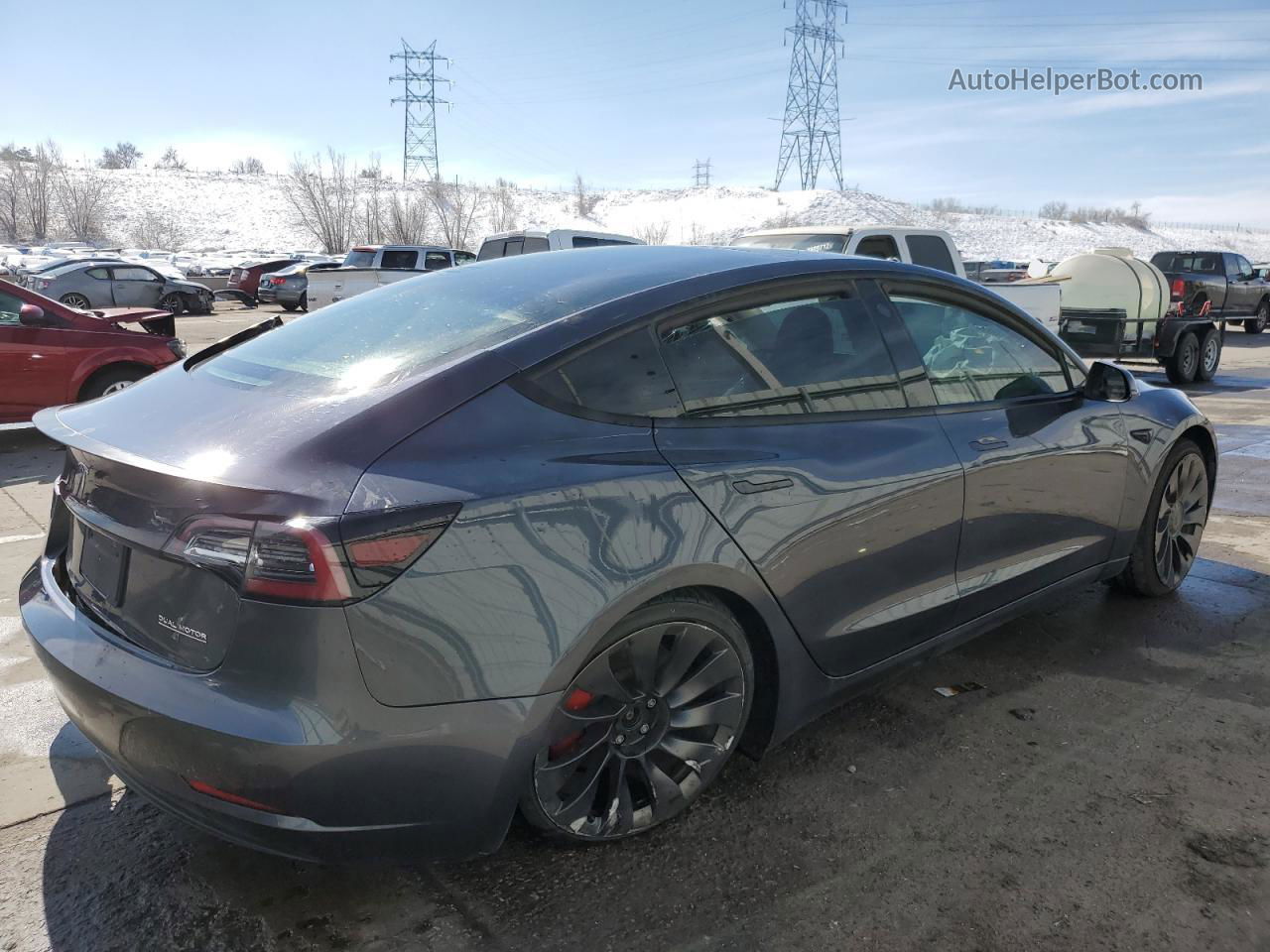 2021 Tesla Model 3  Серый vin: 5YJ3E1EC8MF045010