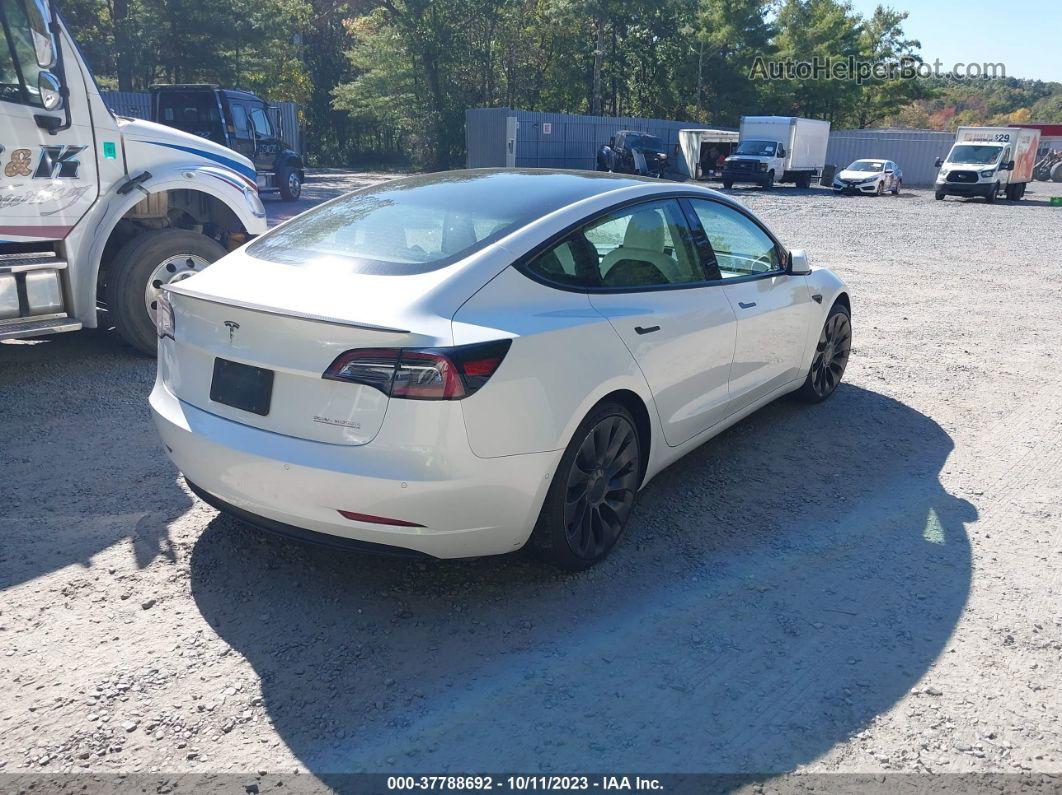 2021 Tesla Model 3 Performance Dual Motor All-wheel Drive White vin: 5YJ3E1EC8MF082543