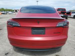 2022 Tesla Model 3  Red vin: 5YJ3E1EC8NF108639