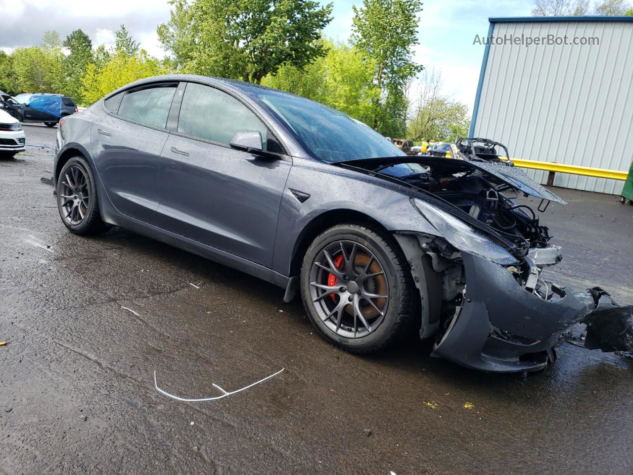 2022 Tesla Model 3  Charcoal vin: 5YJ3E1EC8NF197760