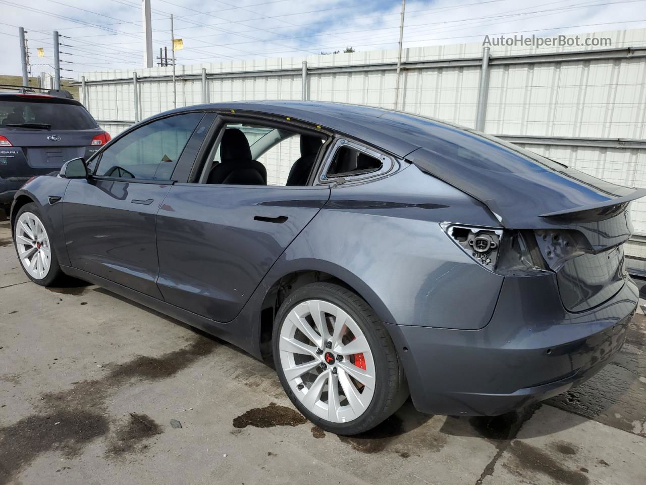 2022 Tesla Model 3  Gray vin: 5YJ3E1EC8NF330842