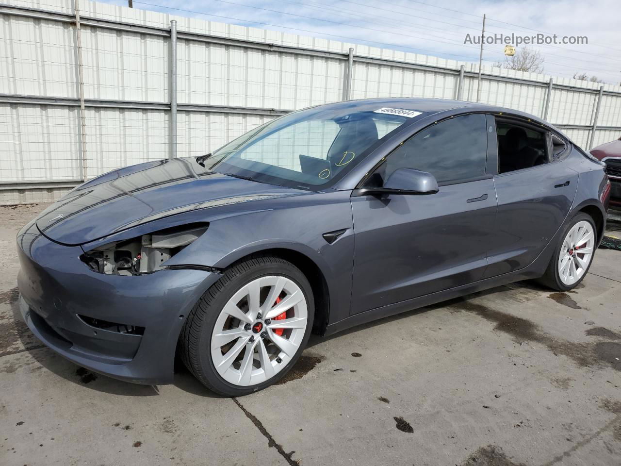 2022 Tesla Model 3  Gray vin: 5YJ3E1EC8NF330842