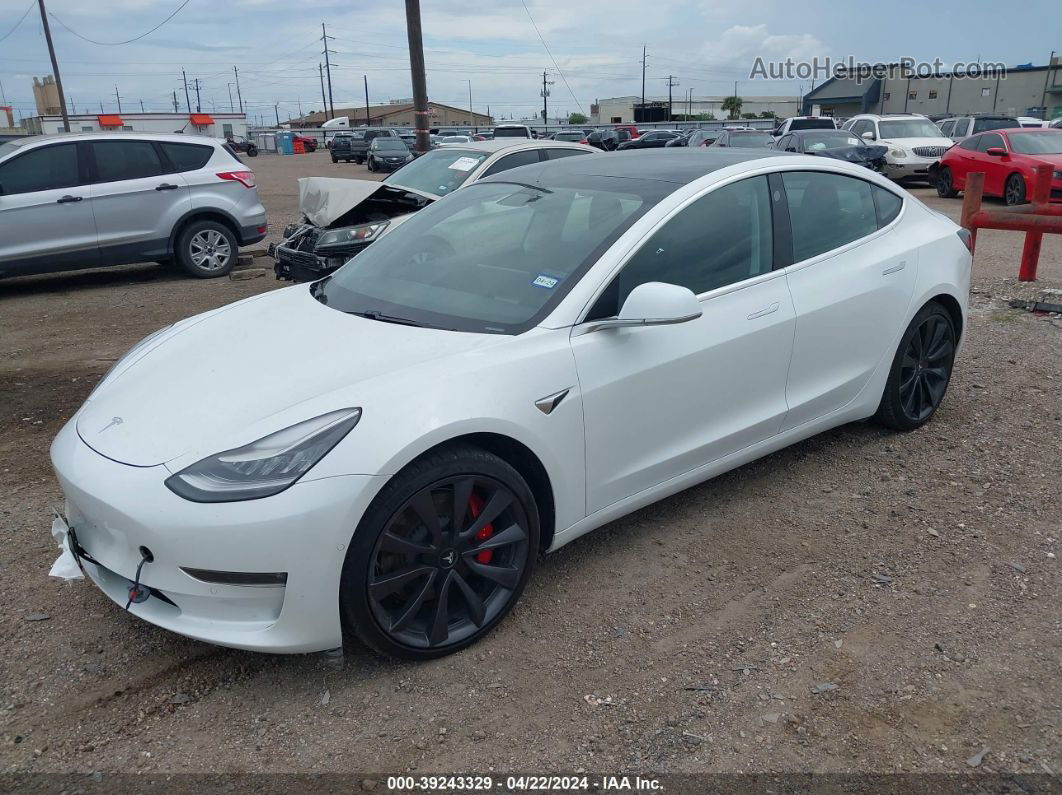 2020 Tesla Model 3 Performance Dual Motor All-wheel Drive White vin: 5YJ3E1EC9LF603185