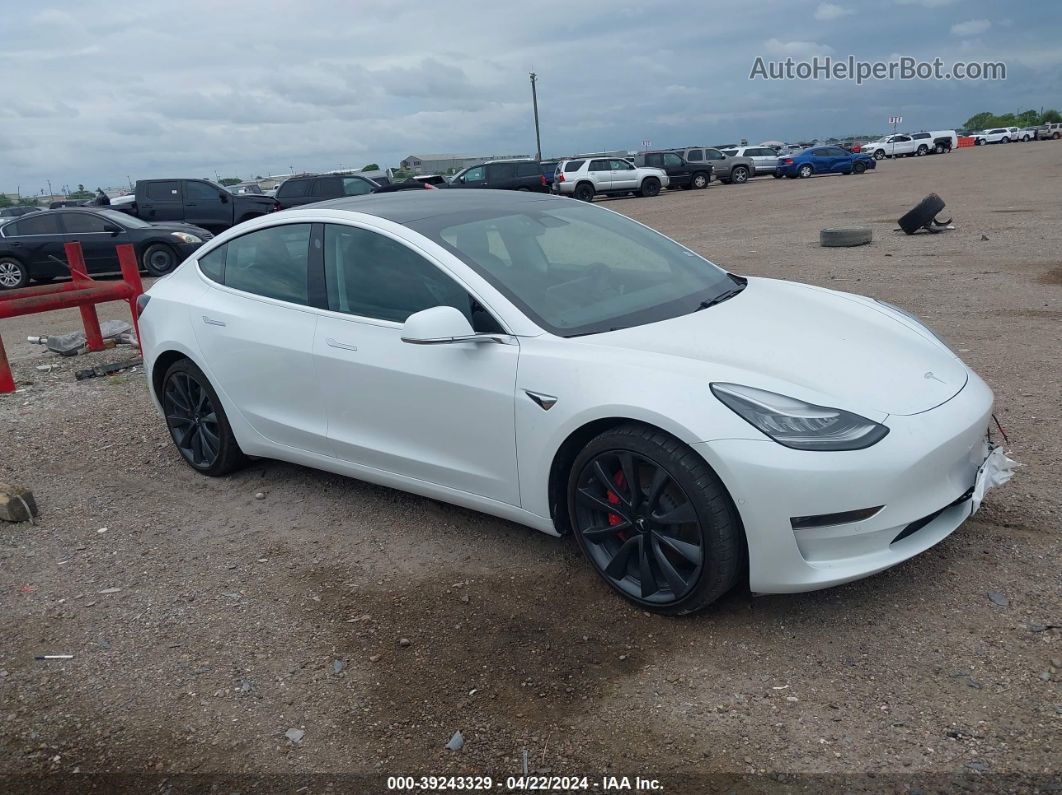 2020 Tesla Model 3 Performance Dual Motor All-wheel Drive White vin: 5YJ3E1EC9LF603185