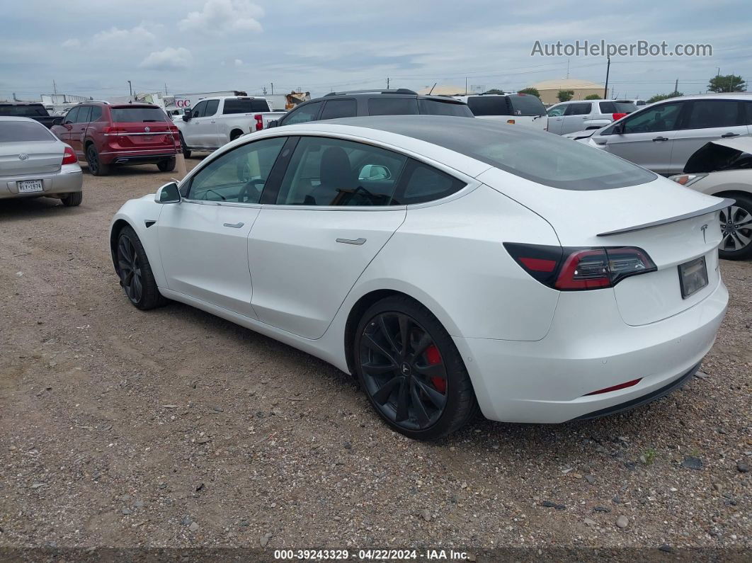 2020 Tesla Model 3 Performance Dual Motor All-wheel Drive White vin: 5YJ3E1EC9LF603185