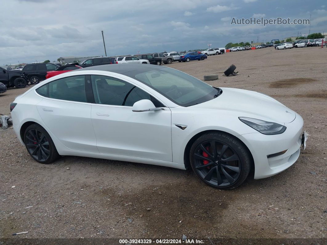 2020 Tesla Model 3 Performance Dual Motor All-wheel Drive White vin: 5YJ3E1EC9LF603185