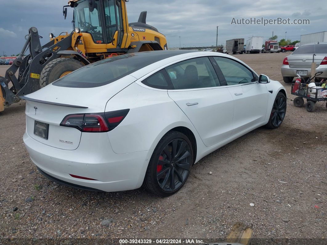 2020 Tesla Model 3 Performance Dual Motor All-wheel Drive White vin: 5YJ3E1EC9LF603185