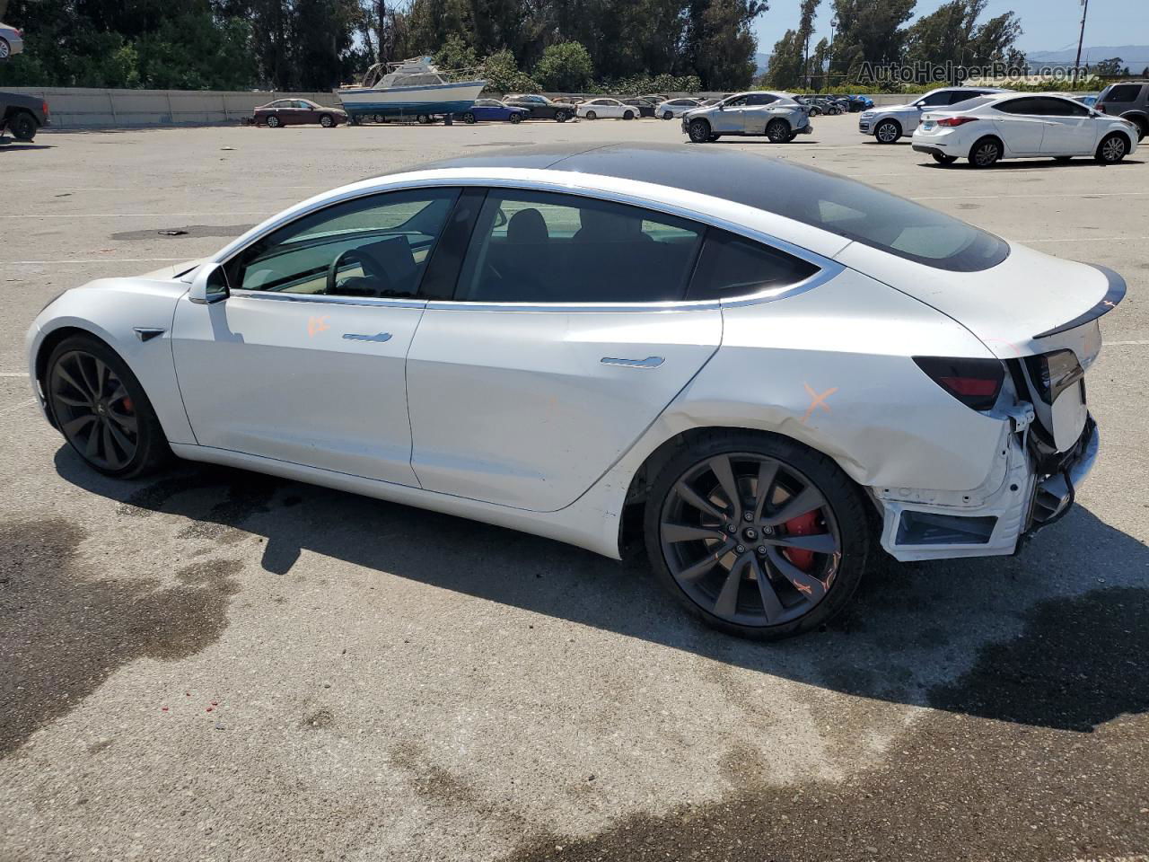 2020 Tesla Model 3  White vin: 5YJ3E1EC9LF624196