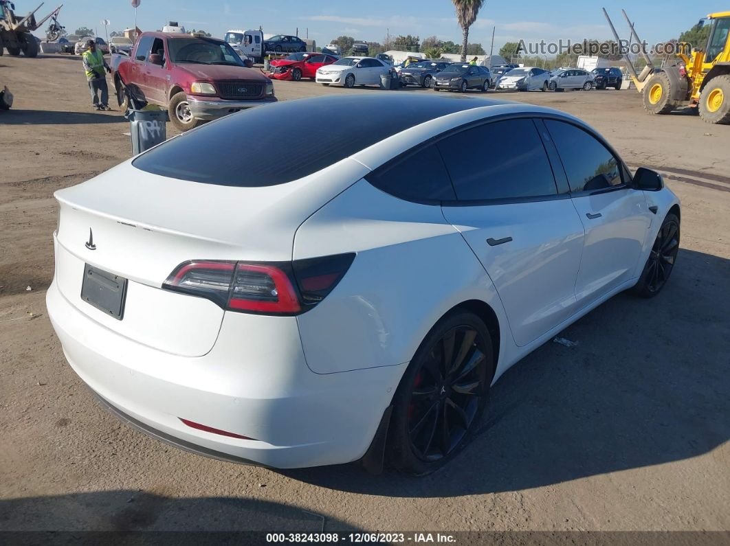 2020 Tesla Model 3 Performance Dual Motor All-wheel Drive White vin: 5YJ3E1EC9LF625137