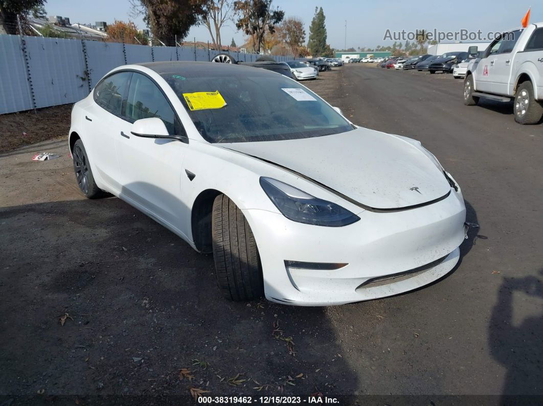 2021 Tesla Model 3 Performance Dual Motor All-wheel Drive White vin: 5YJ3E1EC9MF020410