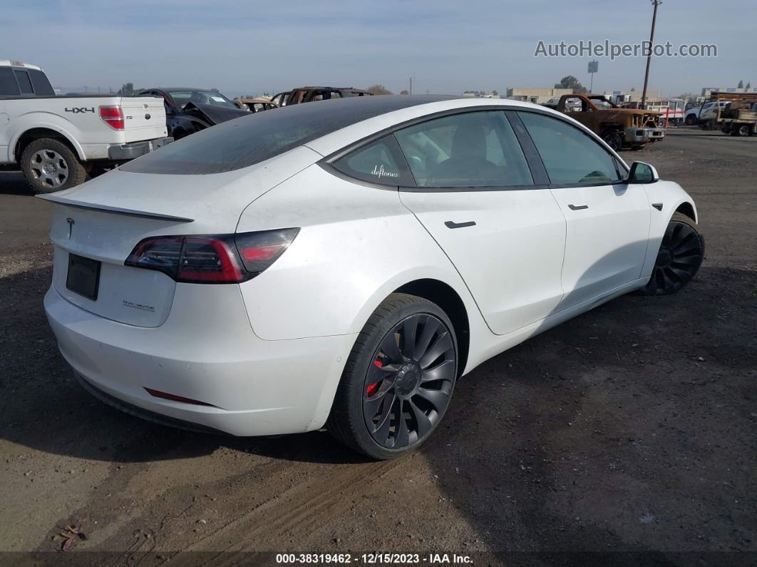 2021 Tesla Model 3 Performance Dual Motor All-wheel Drive White vin: 5YJ3E1EC9MF020410