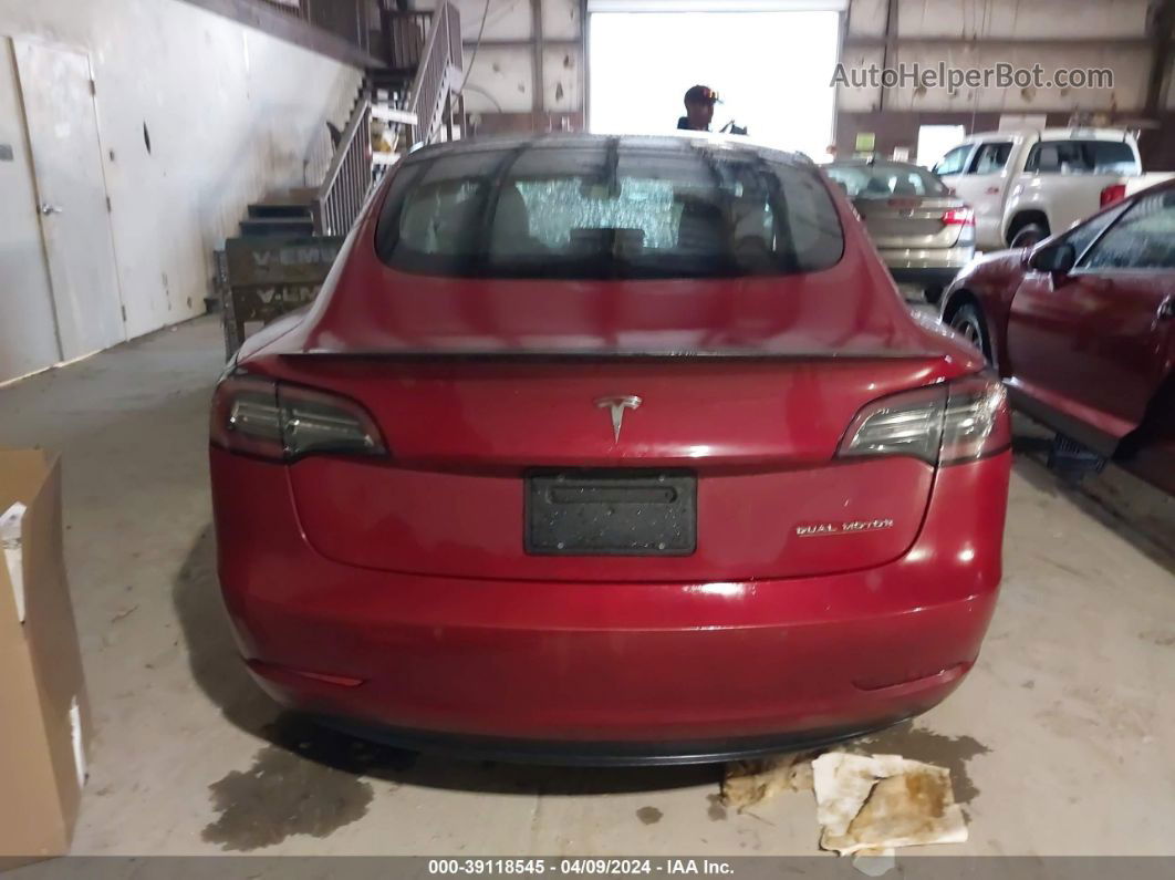 2021 Tesla Model 3 Performance Dual Motor All-wheel Drive Red vin: 5YJ3E1EC9MF044416