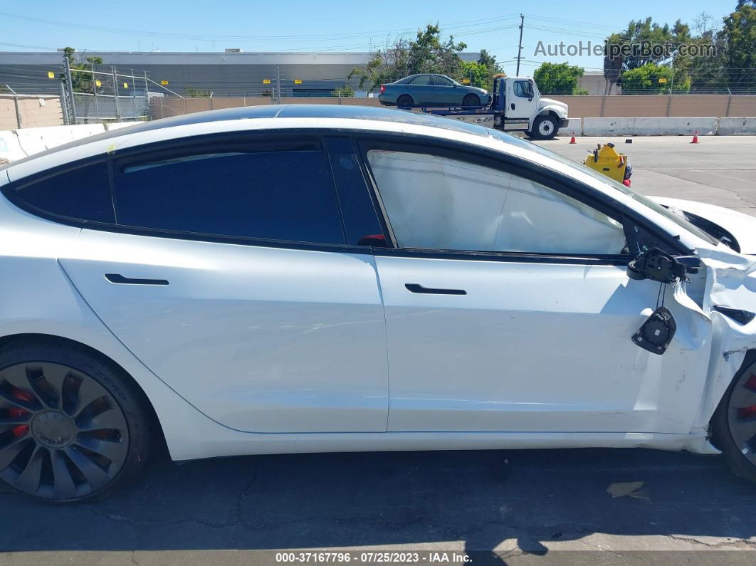 2021 Tesla Model 3 Performance White vin: 5YJ3E1EC9MF077089