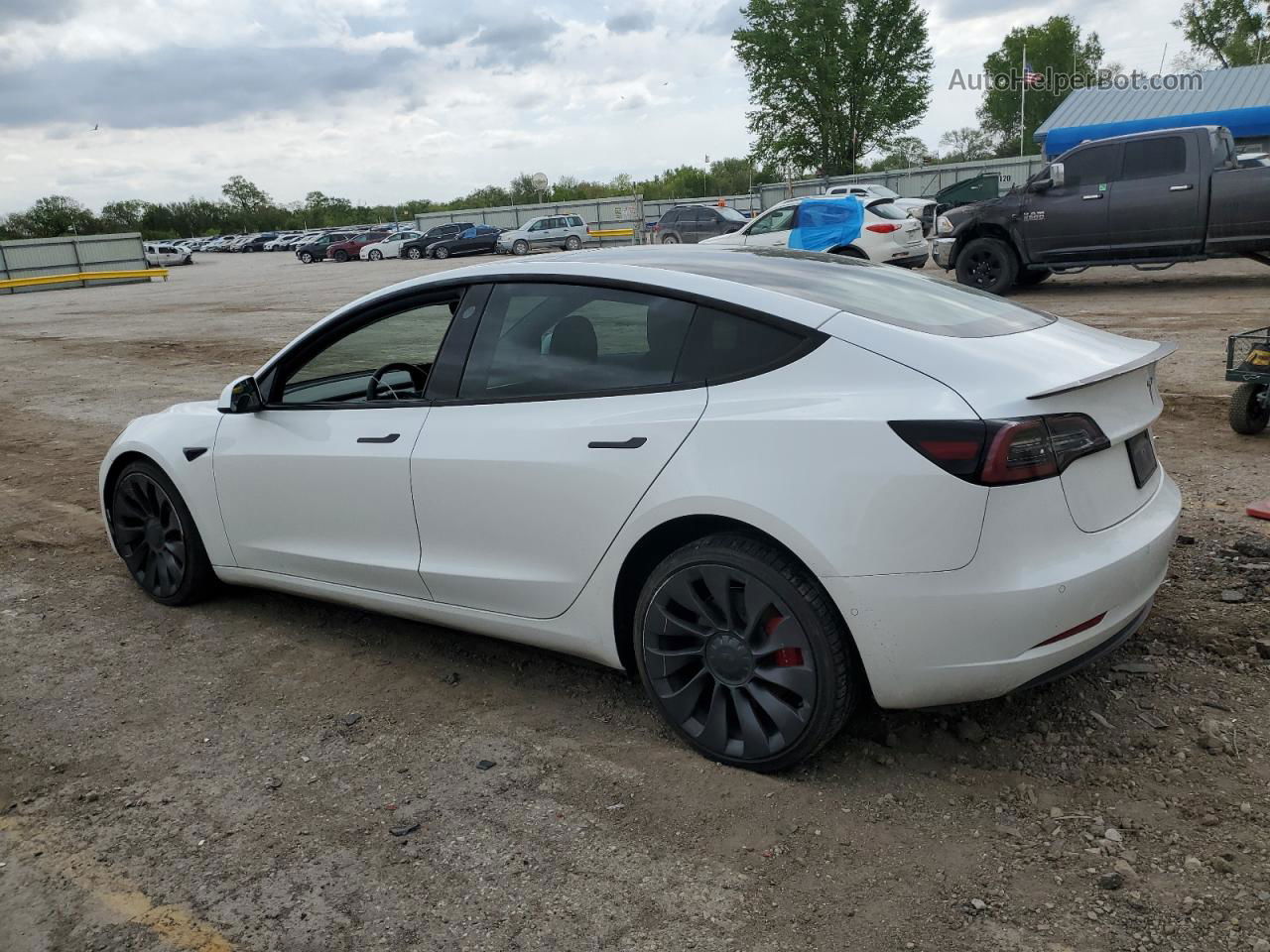 2021 Tesla Model 3  White vin: 5YJ3E1EC9MF992363