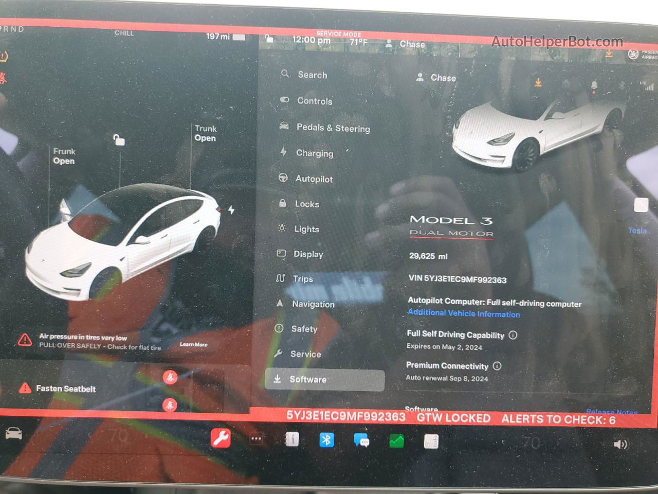 2021 Tesla Model 3  White vin: 5YJ3E1EC9MF992363