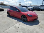 2022 Tesla Model 3  Burgundy vin: 5YJ3E1EC9NF202108