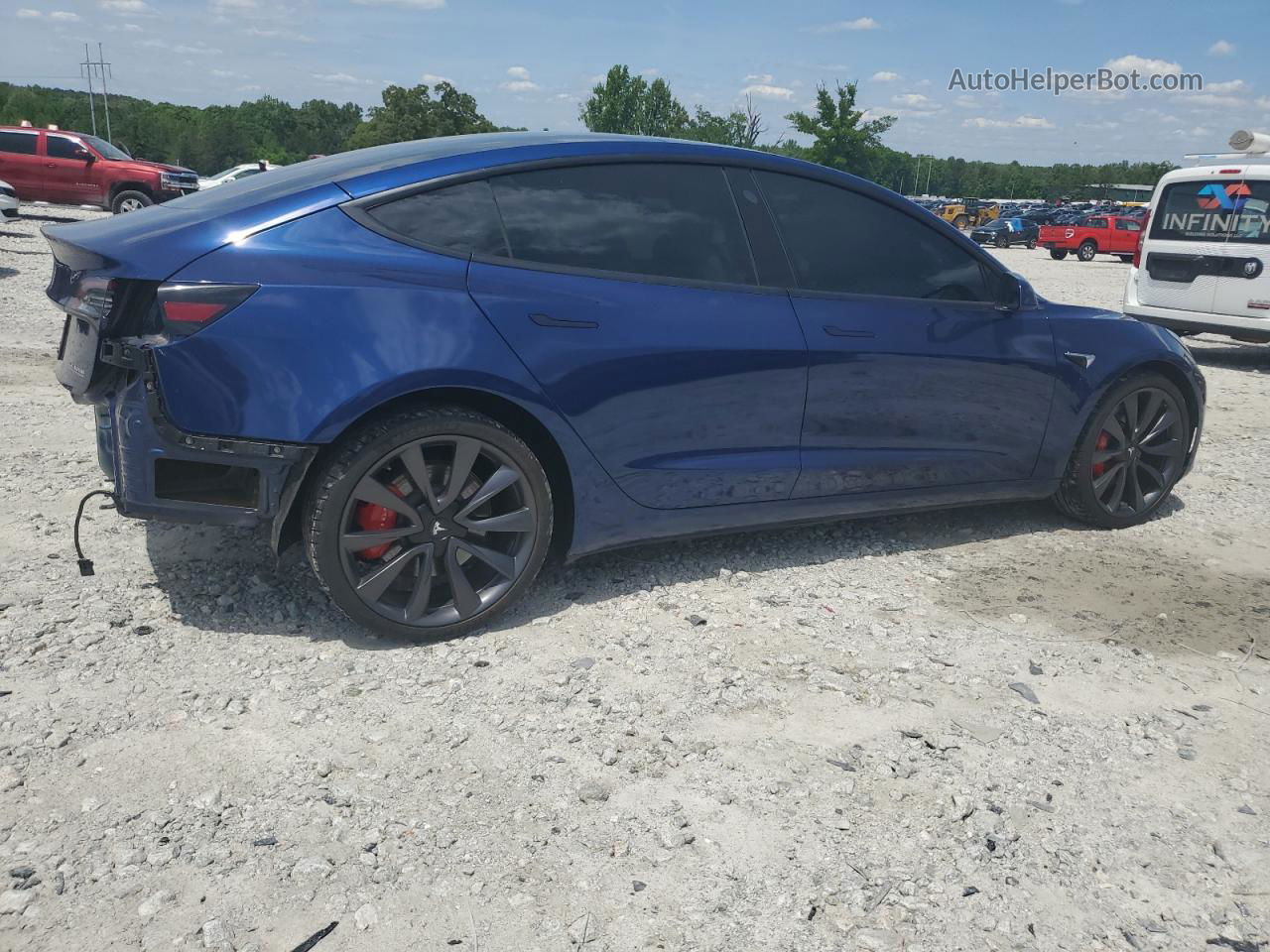 2020 Tesla Model 3  Blue vin: 5YJ3E1ECXLF603535