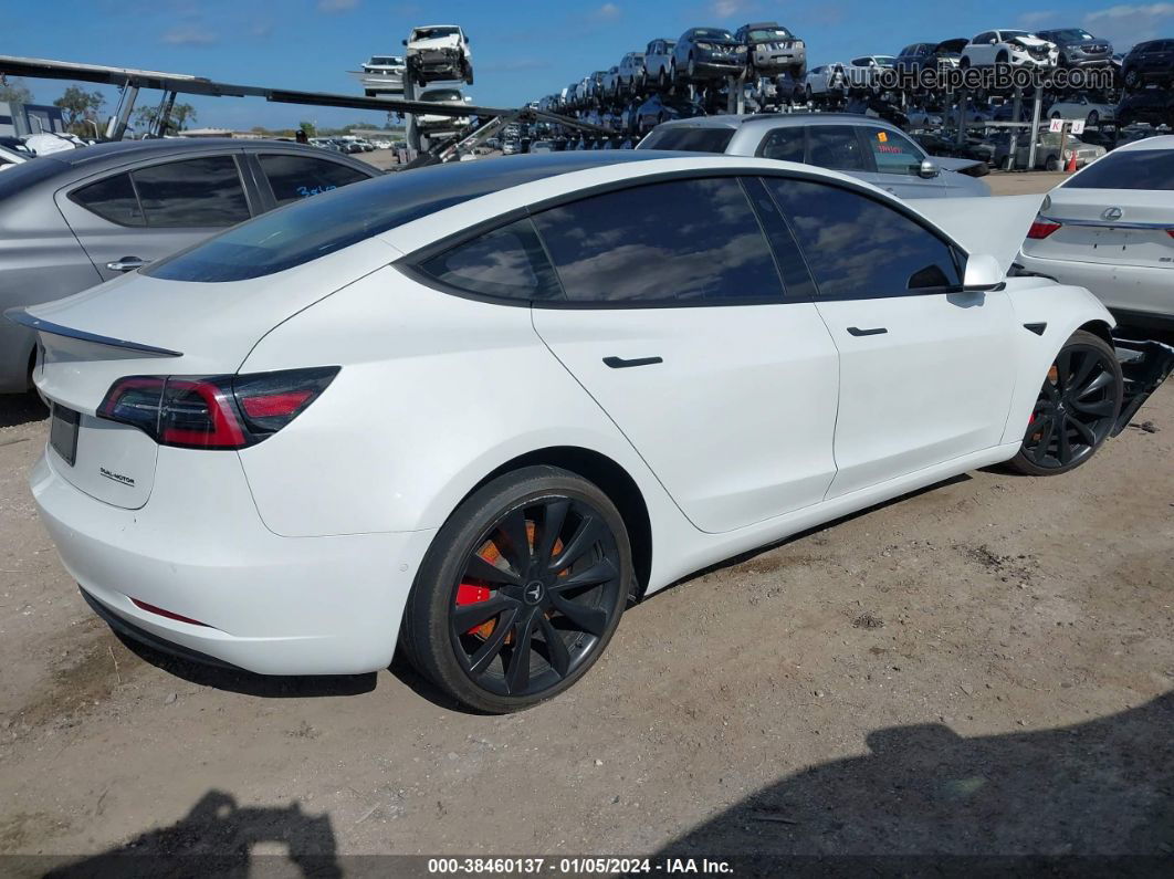 2020 Tesla Model 3 Performance Dual Motor All-wheel Drive White vin: 5YJ3E1ECXLF714280