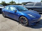 2020 Tesla Model 3  Blue vin: 5YJ3E1ECXLF719432