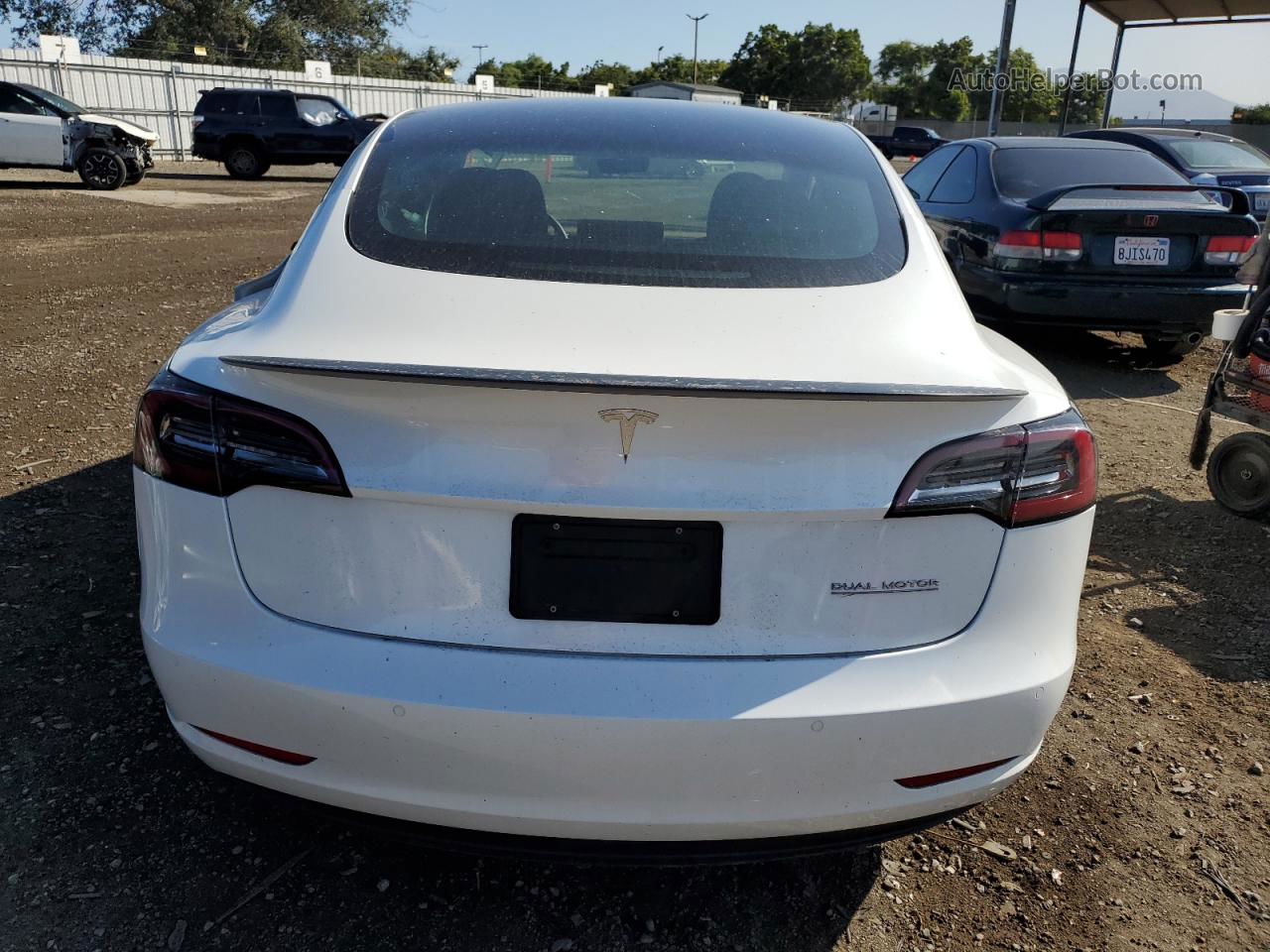 2021 Tesla Model 3  White vin: 5YJ3E1ECXMF015734