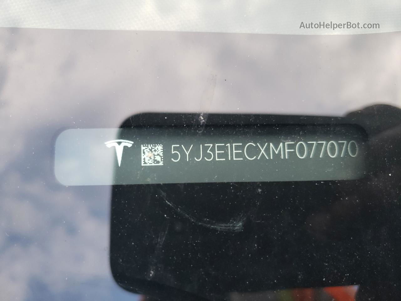 2021 Tesla Model 3  Gray vin: 5YJ3E1ECXMF077070